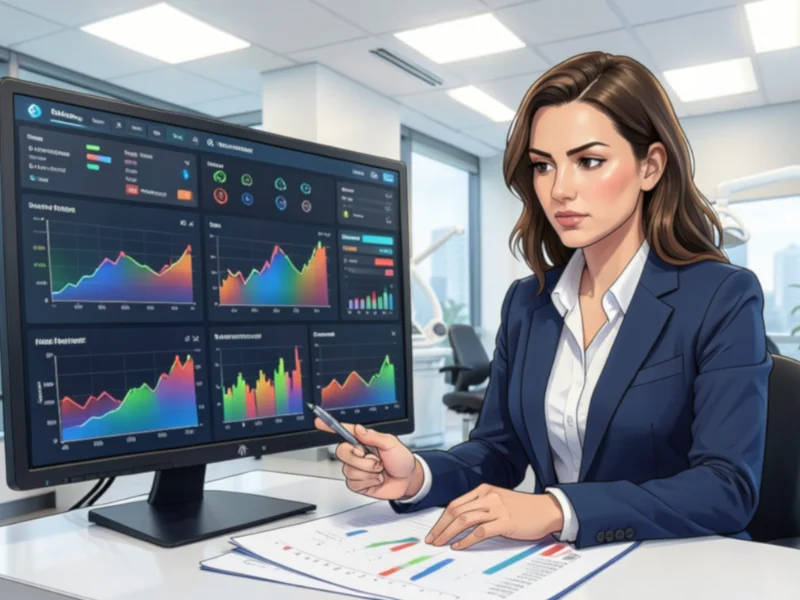 Gestor analisando indicadores financeiros em sistema odontológico