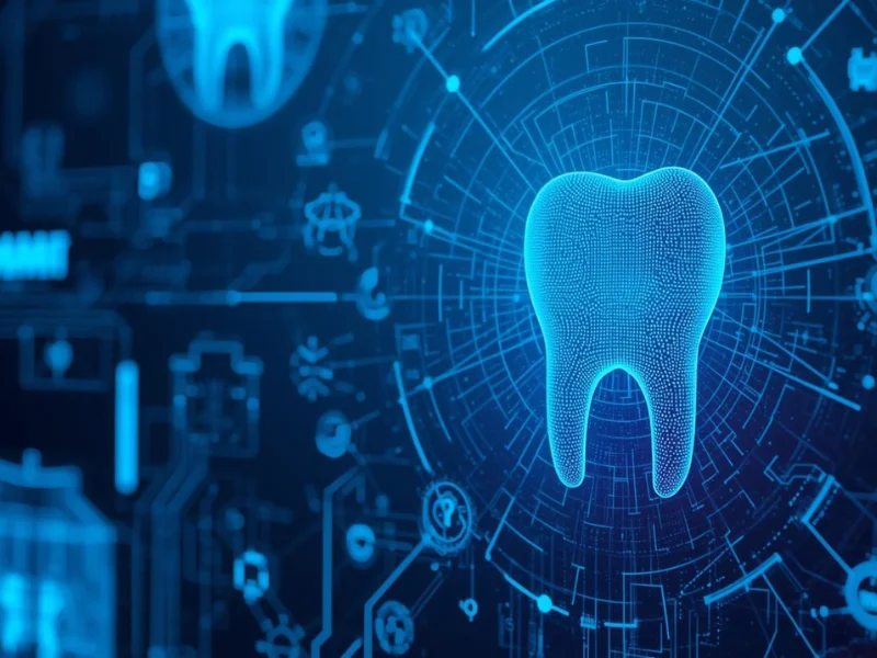 Ilustração digital de um dente representando o uso de sistema odontológico e tecnologia para aumentar a produtividade na odontologia