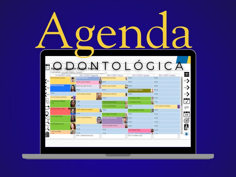 Sistema odontológico organizando agenda da clínica odontológica