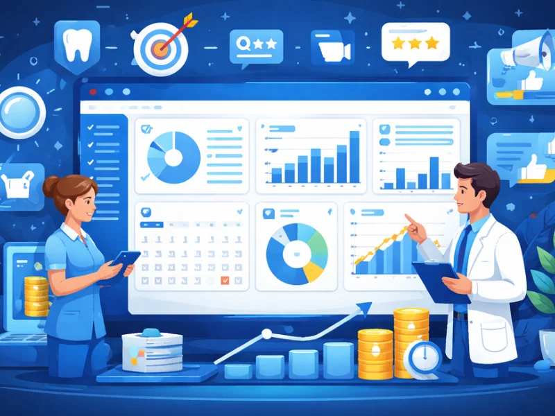 software odontológico com indicadores de marketing e crescimento da clínica